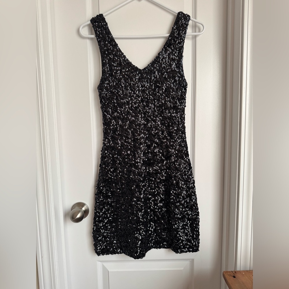 Sequin Little Black Dress